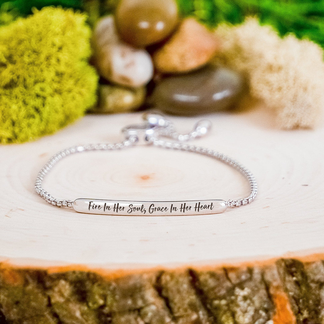 Fire In Her Soul Bar Bracelet