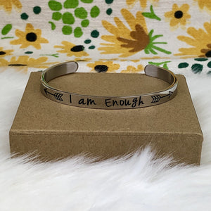 I Am Enough Cuff Bracelet