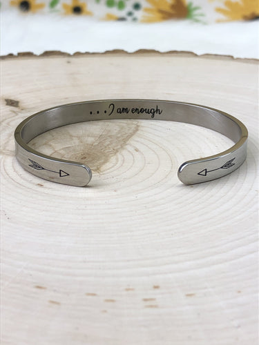 Hidden I Am Enough Cuff Bracelet