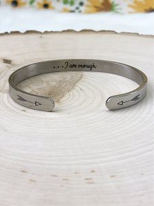 Hidden I Am Enough Cuff Bracelet